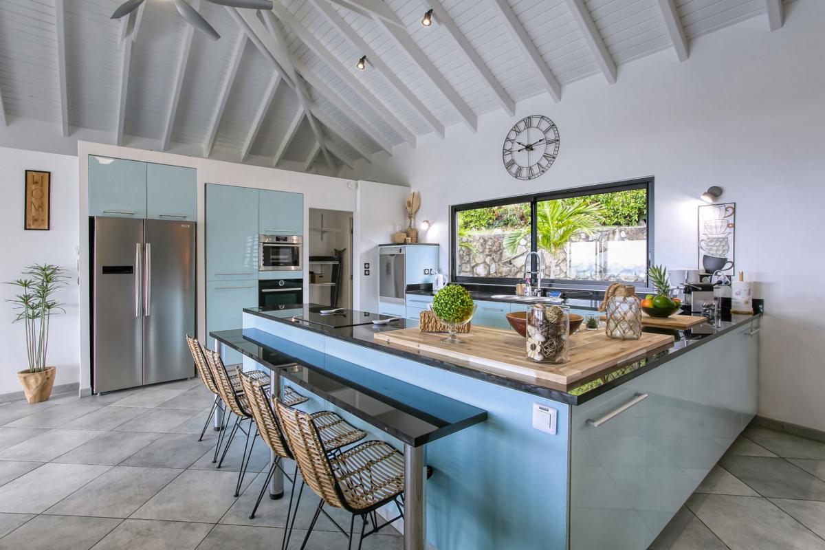 A louer villa vue mer Mont Vernont Saint Martin_ Cuisine - 12